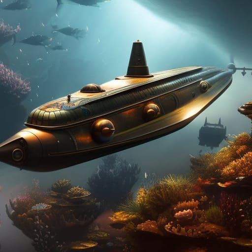 Steampunk submarine 3