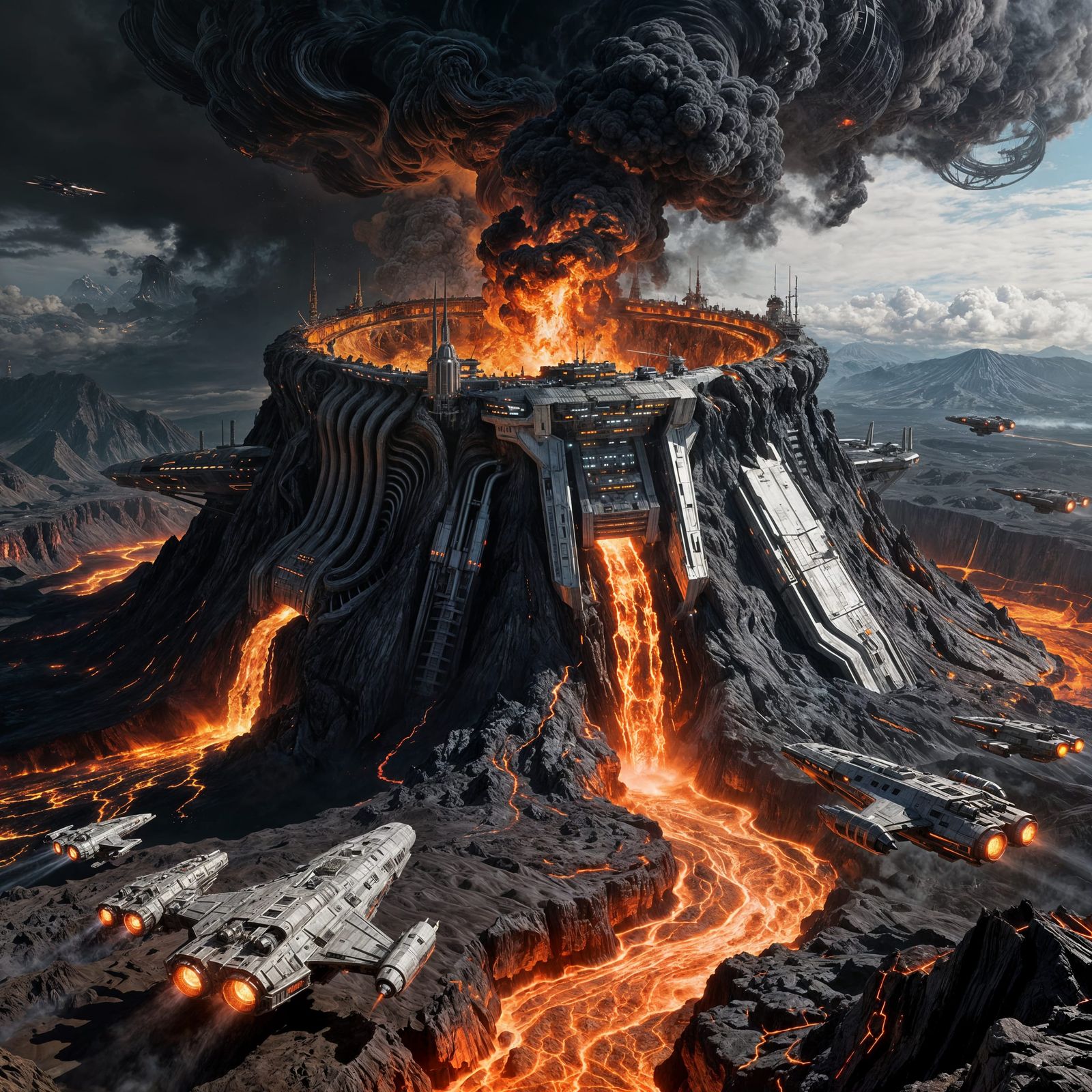 Colossal Volcano Lair of Galactic Overlord