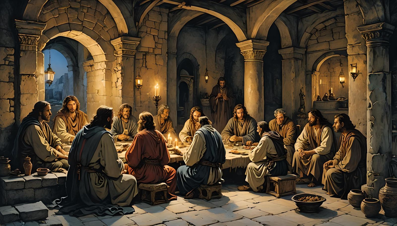 Jesus and Disciples in Ancient Israel, Rackham Style