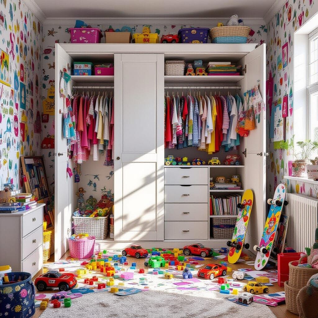 Child's Chaotic Wonderland: Dasha's Toy-Filled Room