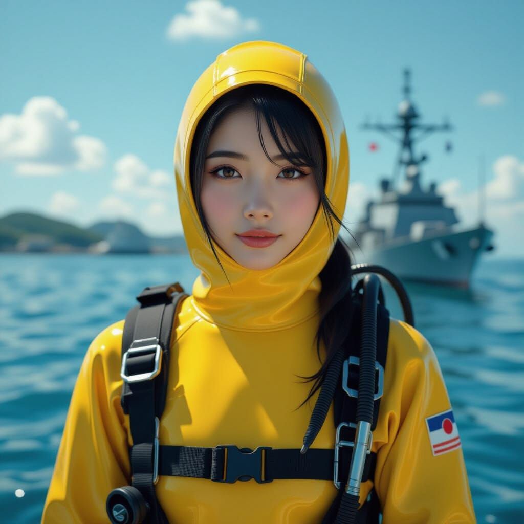 Japanese Idol Diver in Wetlook Gear