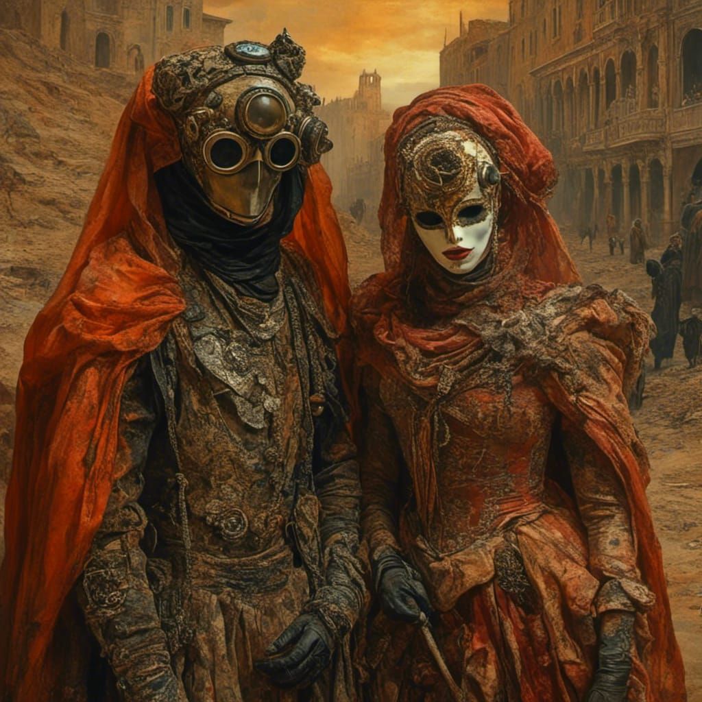 Martian Masquerade Ball in Post-Apocalyptic Venice
