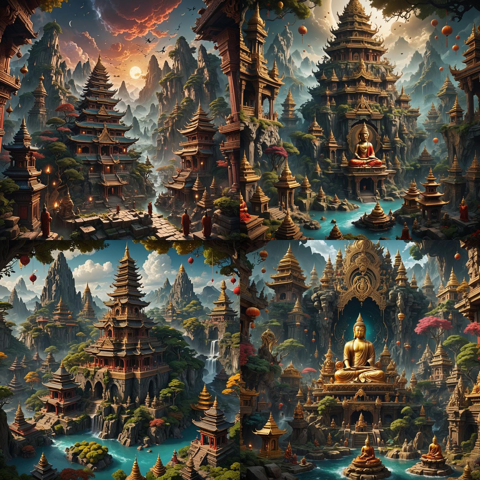 Diversity in Faith: A Detailed Matte Painting