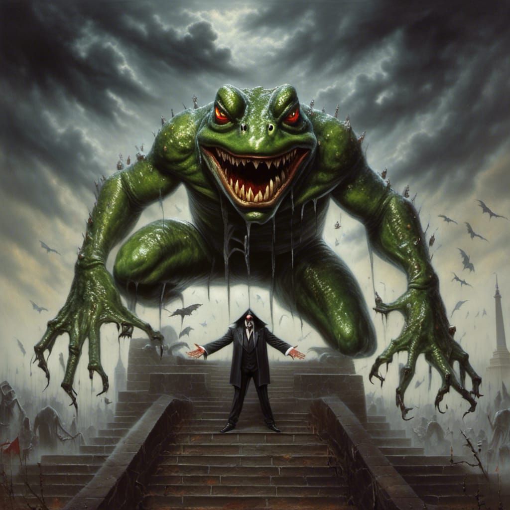 Giant Evil Frog Stomps Through Washington D.C.