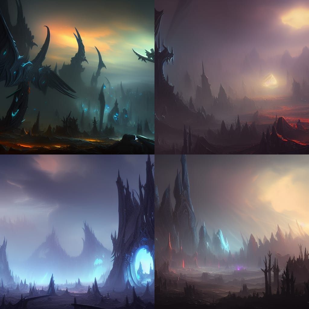 Malthael in Graveyard: Expressionism Concept Art