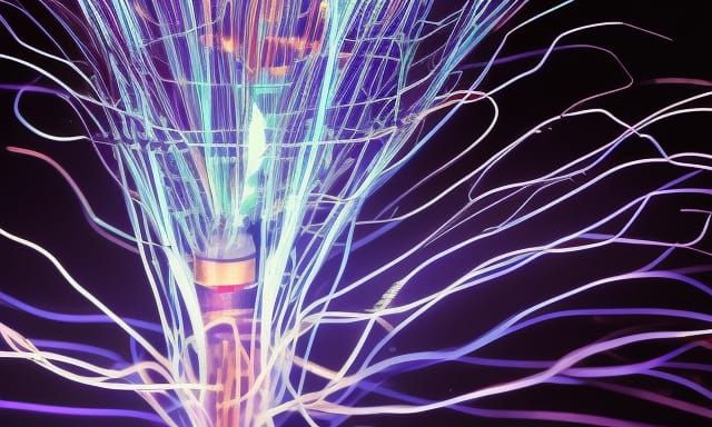 Tesla Coil Discharging Electric