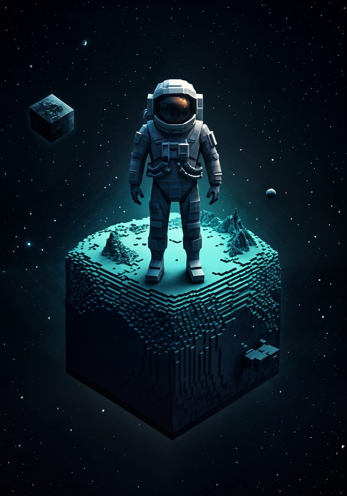 Blocky Cosmic Explorer in Cubic Universe