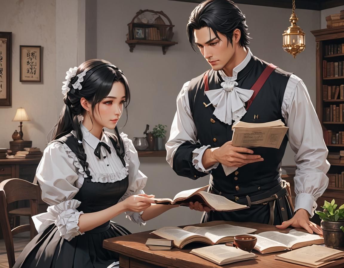 The prince and his personal maid spend some time together.