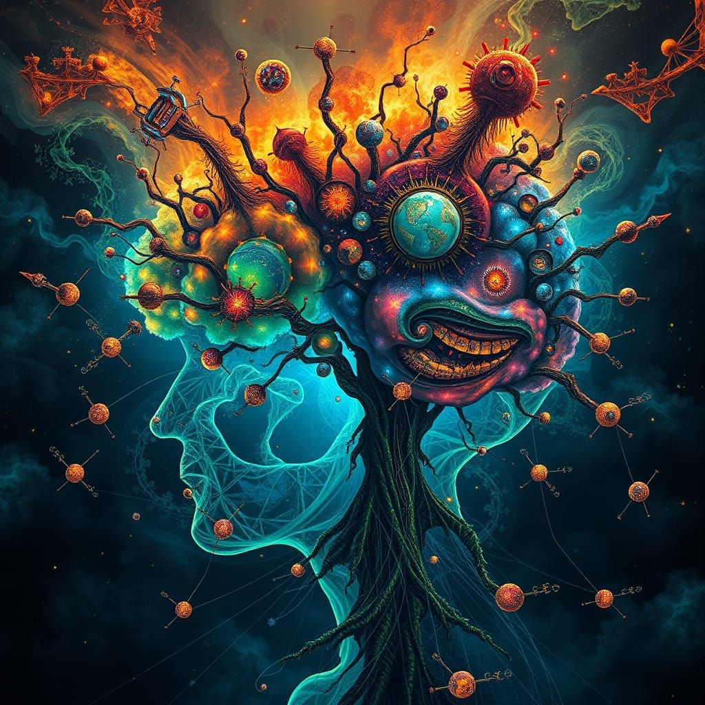 Fractal Ecosystem of Mind: AI Art