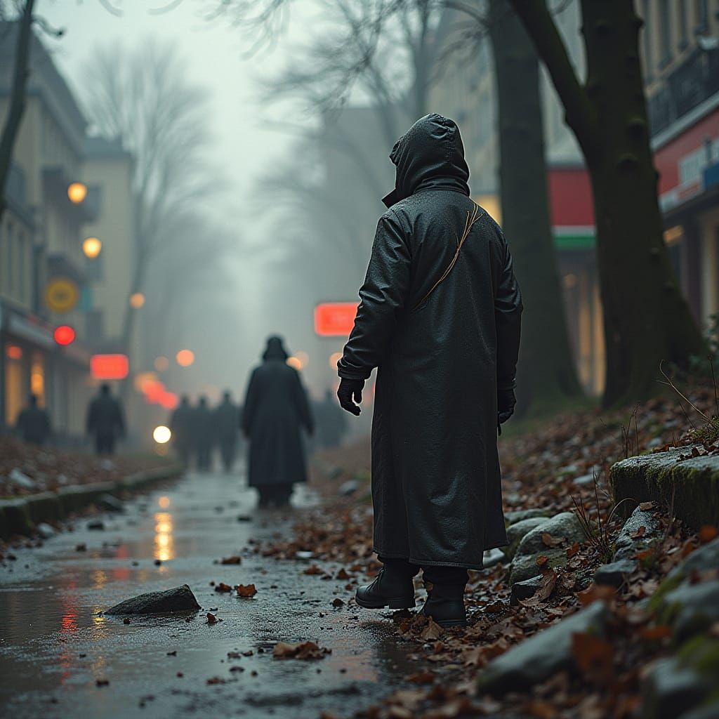 Cunning Fox Kit in Desert Landscape