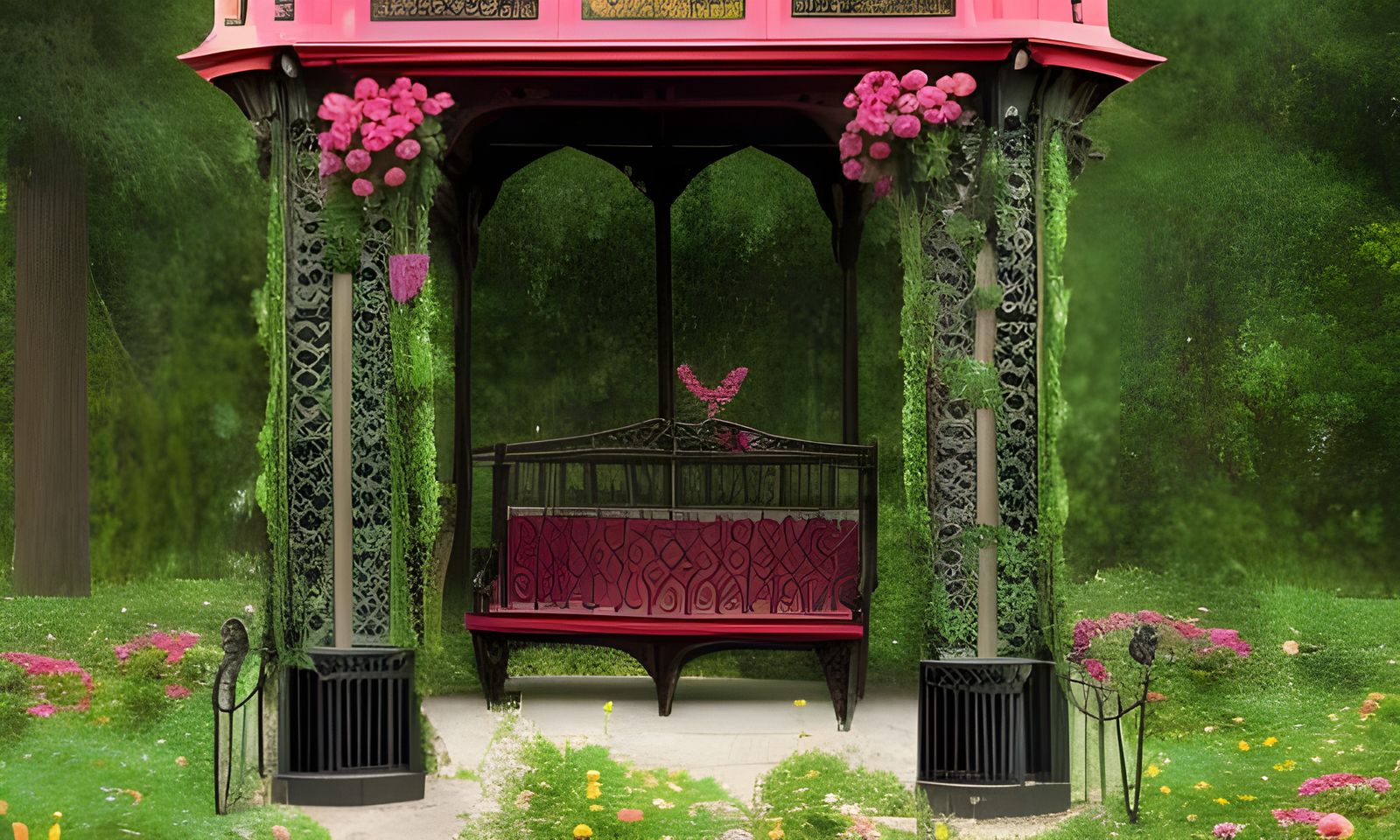 Vintage Victorian Gothic Gazebo