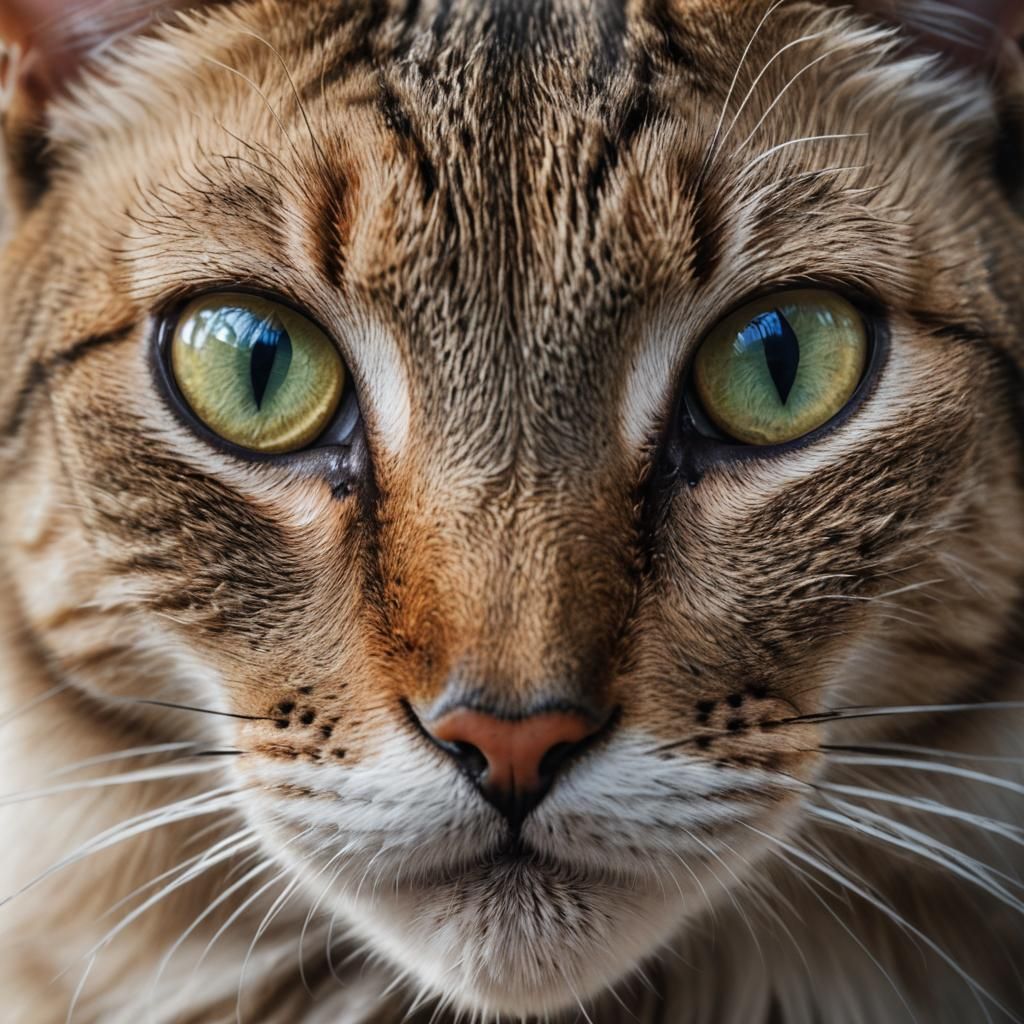 Elven Cat Portrait in Sharp Focus