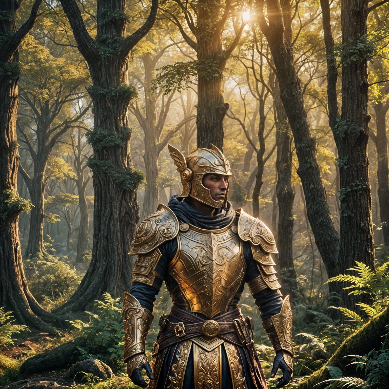 Fantastical Portrait of a Husband in Detailed Matte Painting