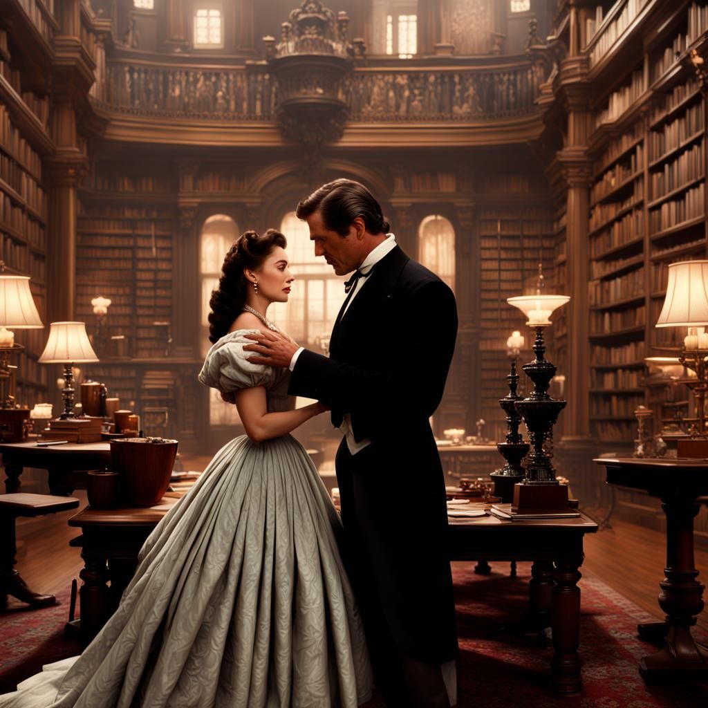 Dramatic Library Scene: Scarlett Throws Cup