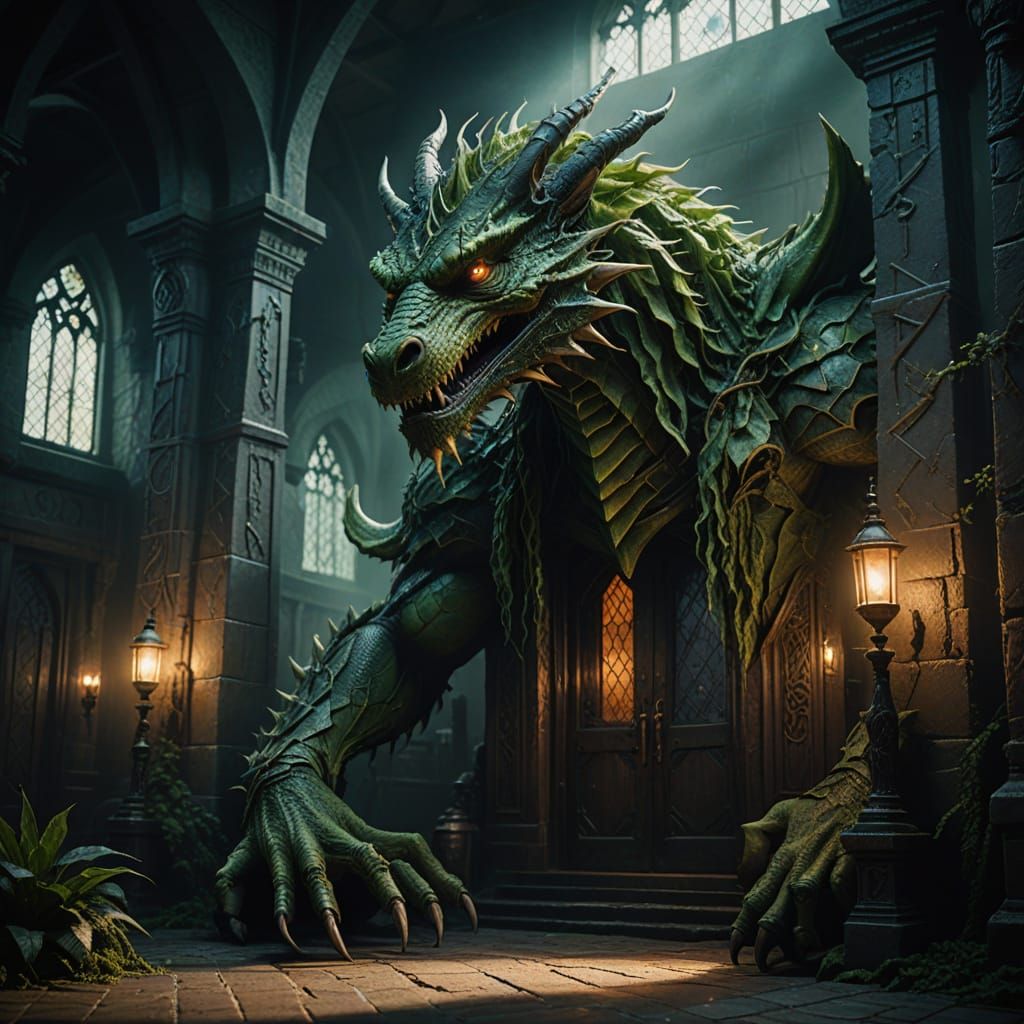 Dragonvine Guardians the Hall of Wizards in Dark Fantasy