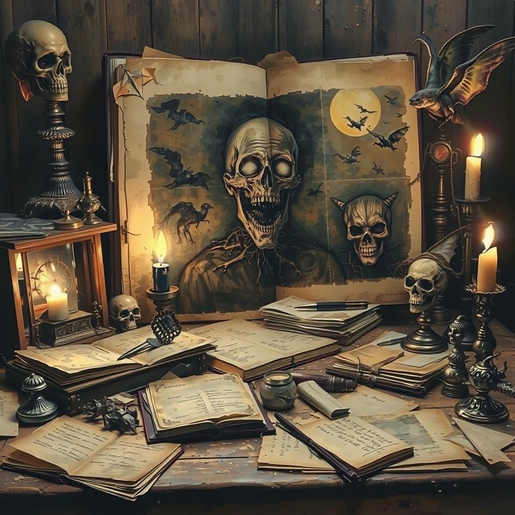 Macabre Scrapbook Reveals Disturbing Creatures as Oil Painti...