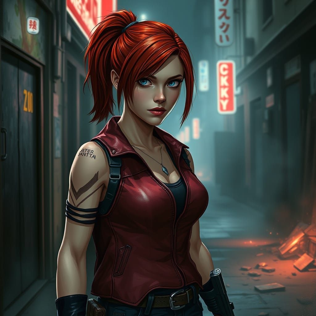 Claire Redfield in Hyper-Realistic Cinematic Style