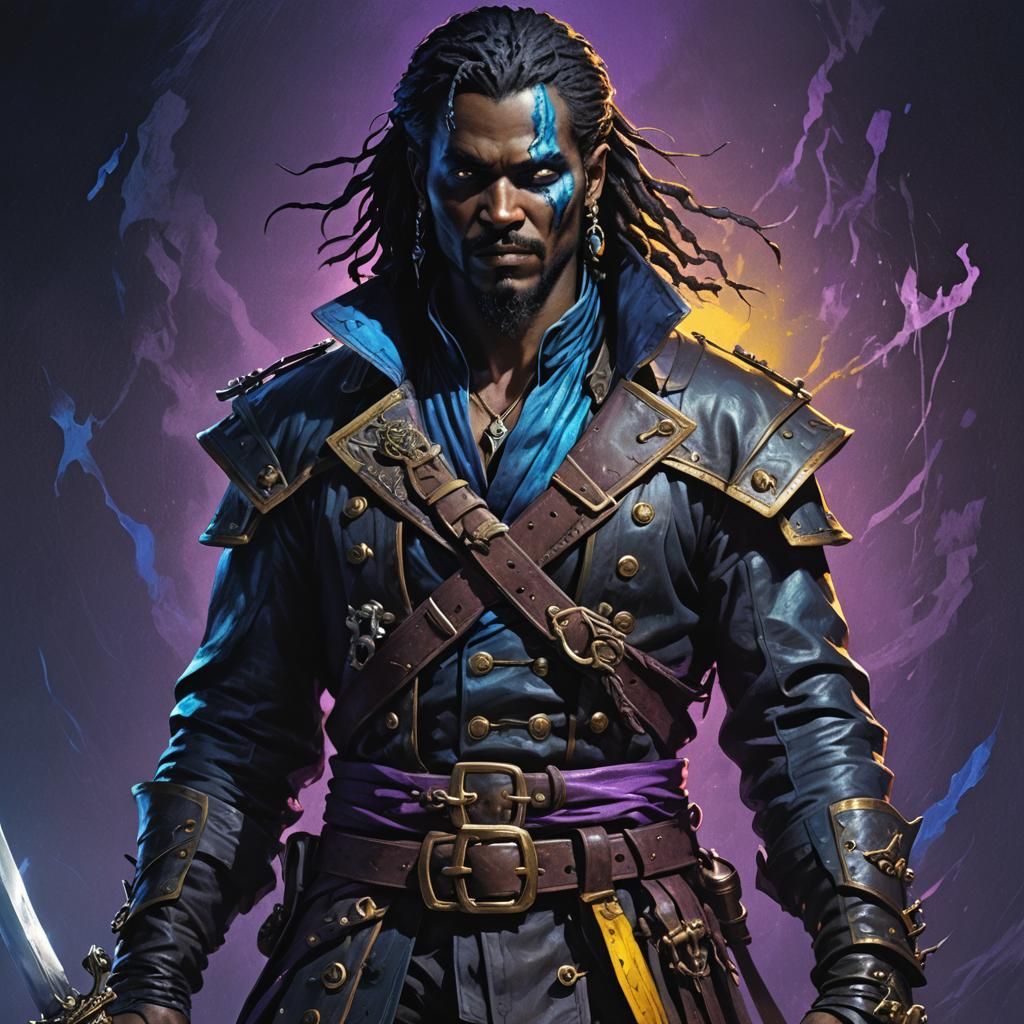 Glowing Pirate in Dark Fantasy Concept Art