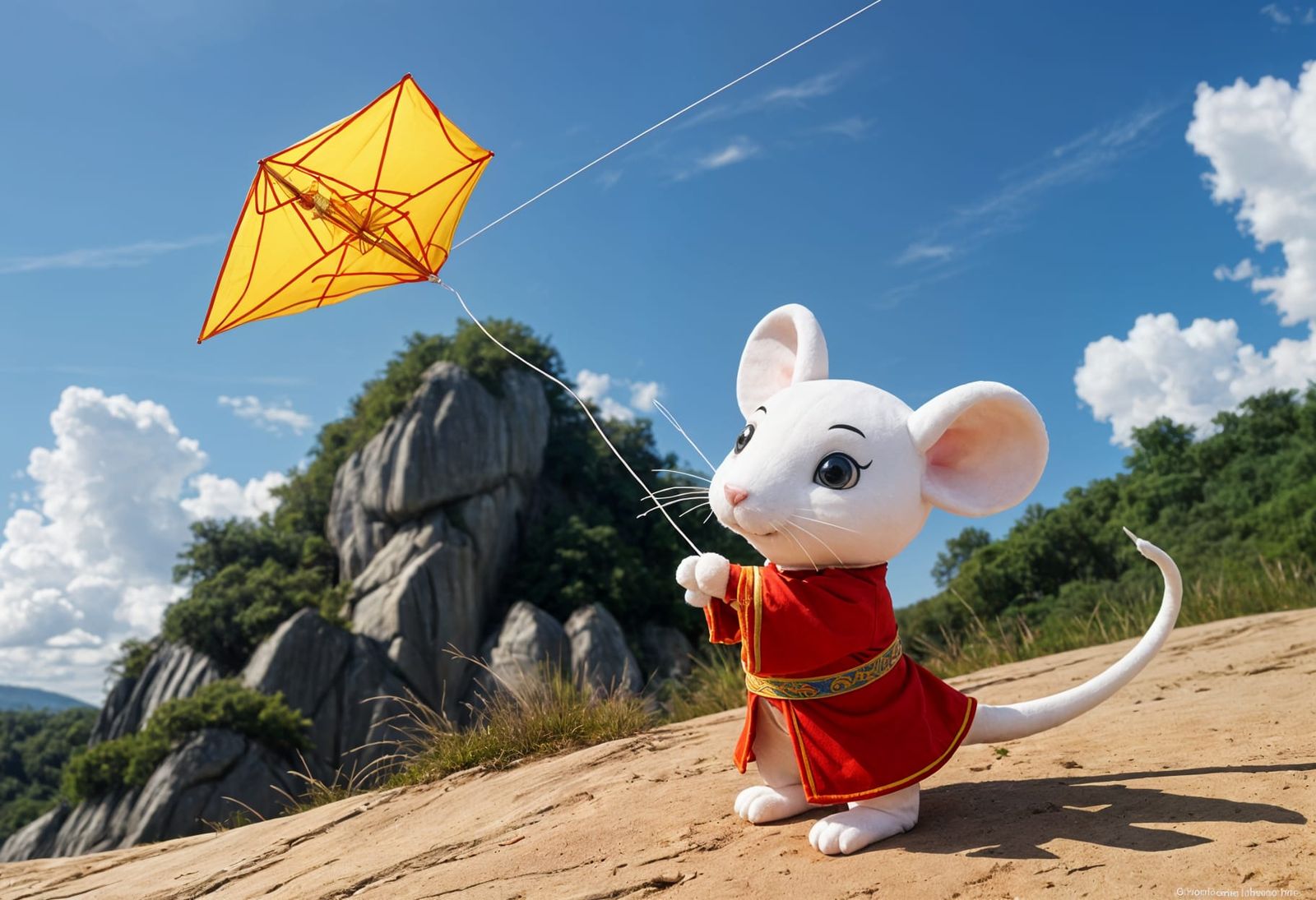 Rat Plushie Flying Dragon Kite, Concept Art
