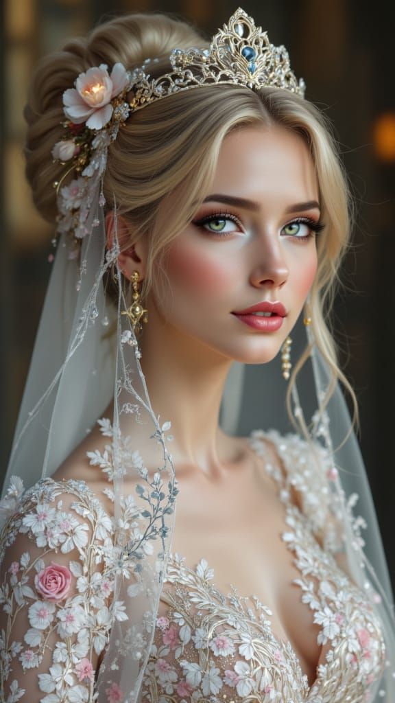 Cute Alien Bride Portrait