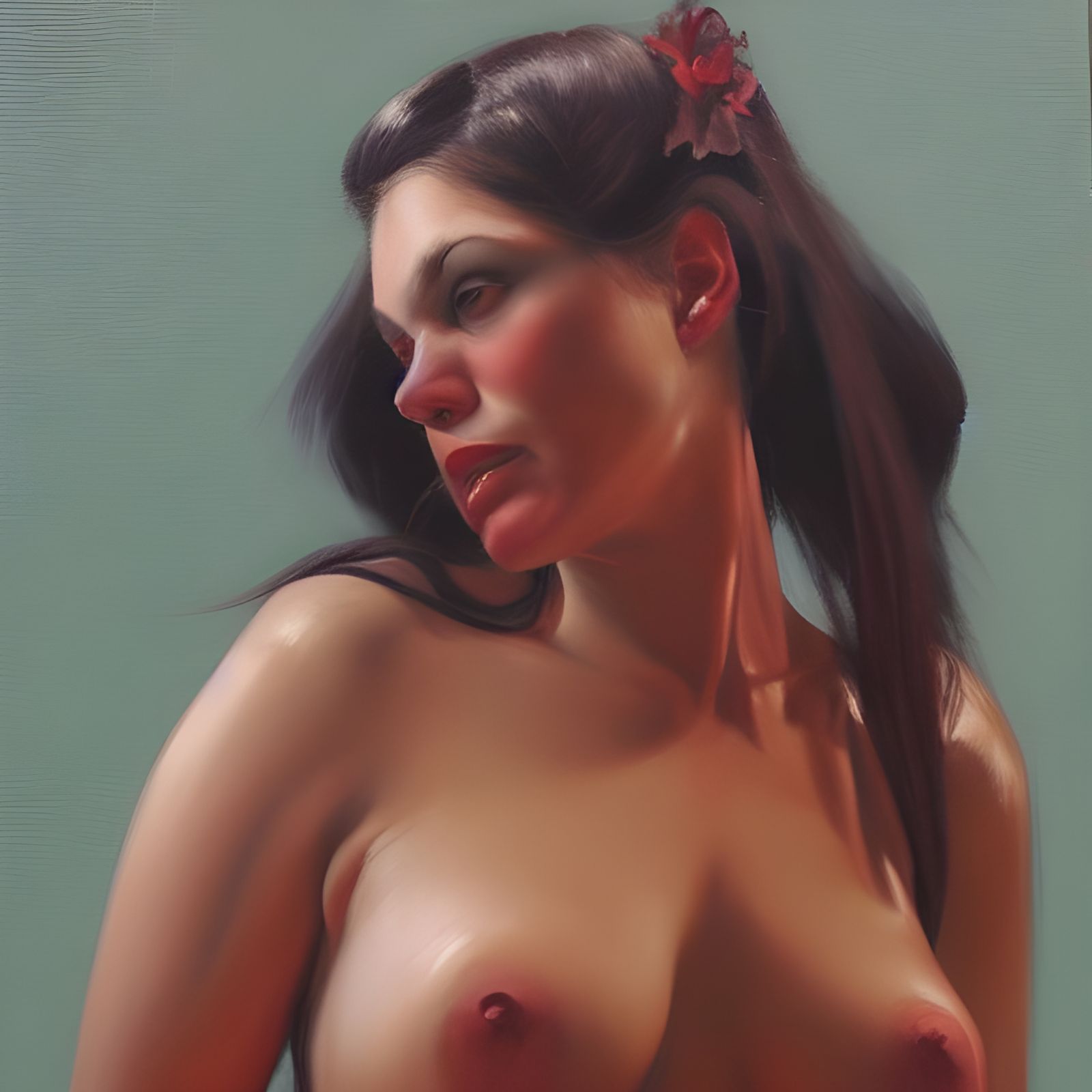Kinky Woman: Oil Painting in Classical Style