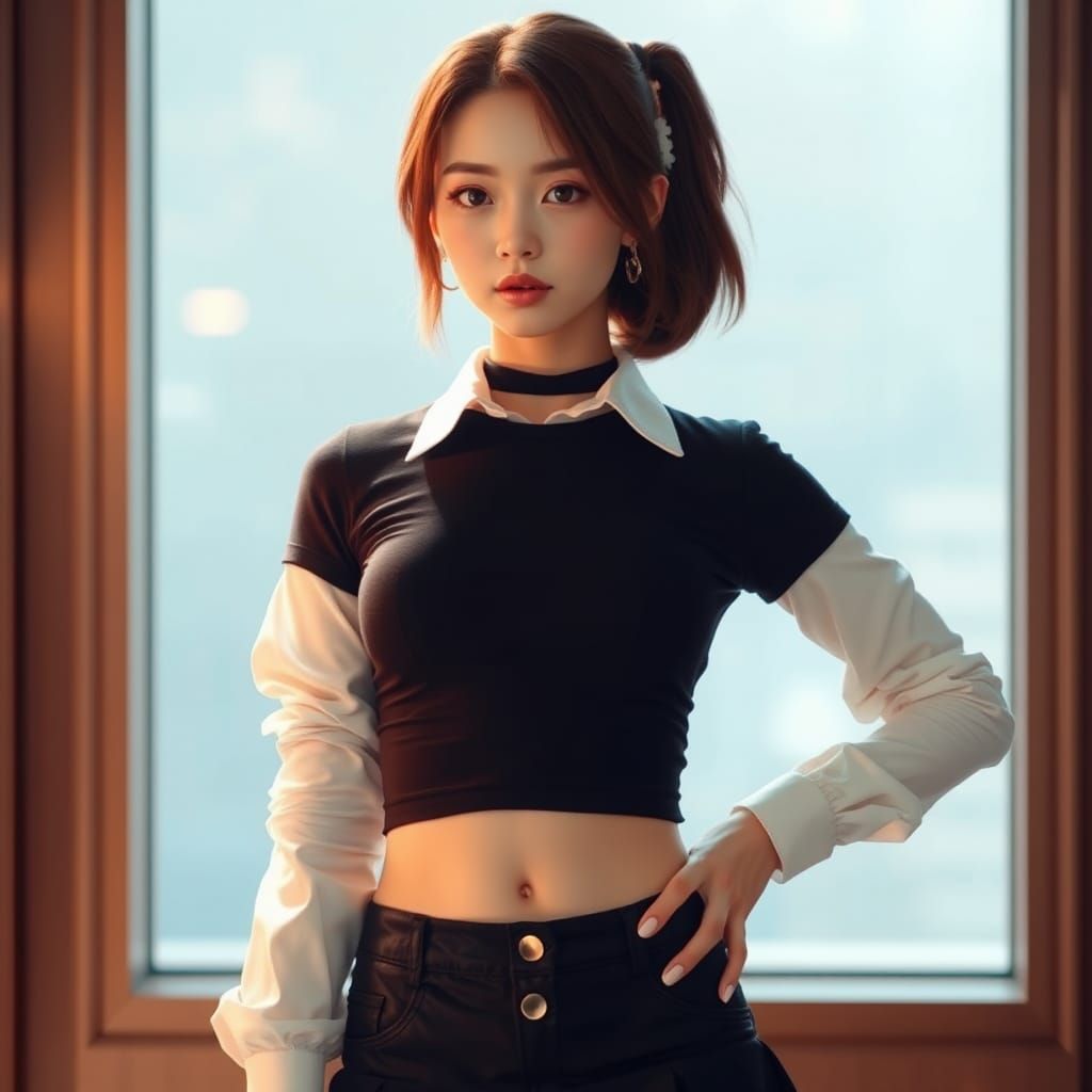 K-Pop Idol Portrait in Hyperrealism