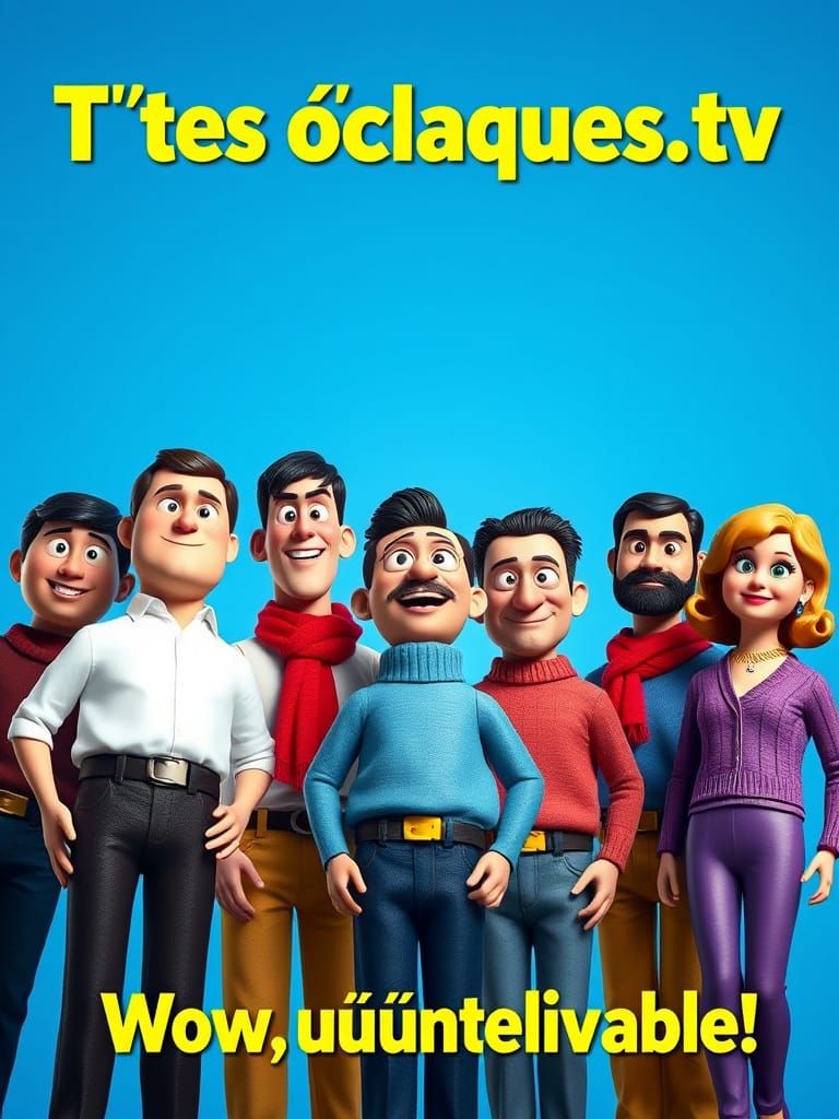 Têtes à Claques TV Movie Poster in 3D Animation Style
