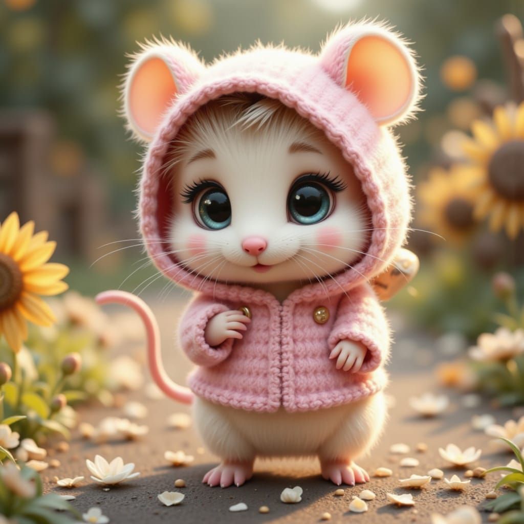 Cute Mouse in Tracksuit Ready for a Jog