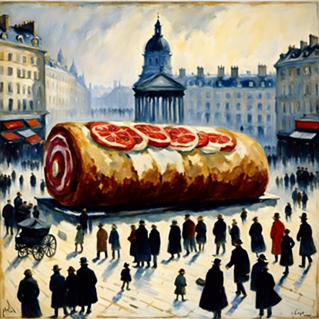Surreal Meat Roll in Trafalgar Square