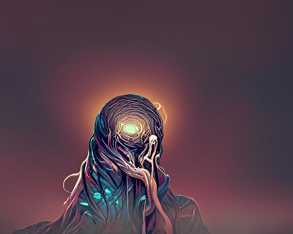 Scared Human with Twisted Mind: Digital Artwork