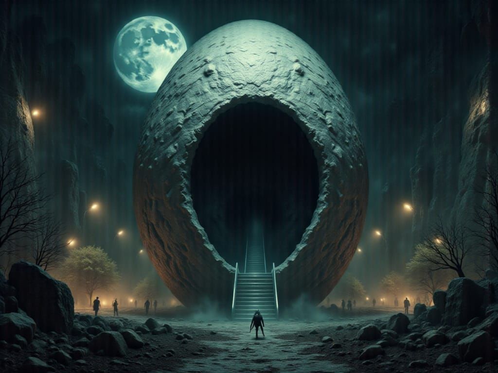 Xenomorph Emerges From Wormhole Inside Giant Egg