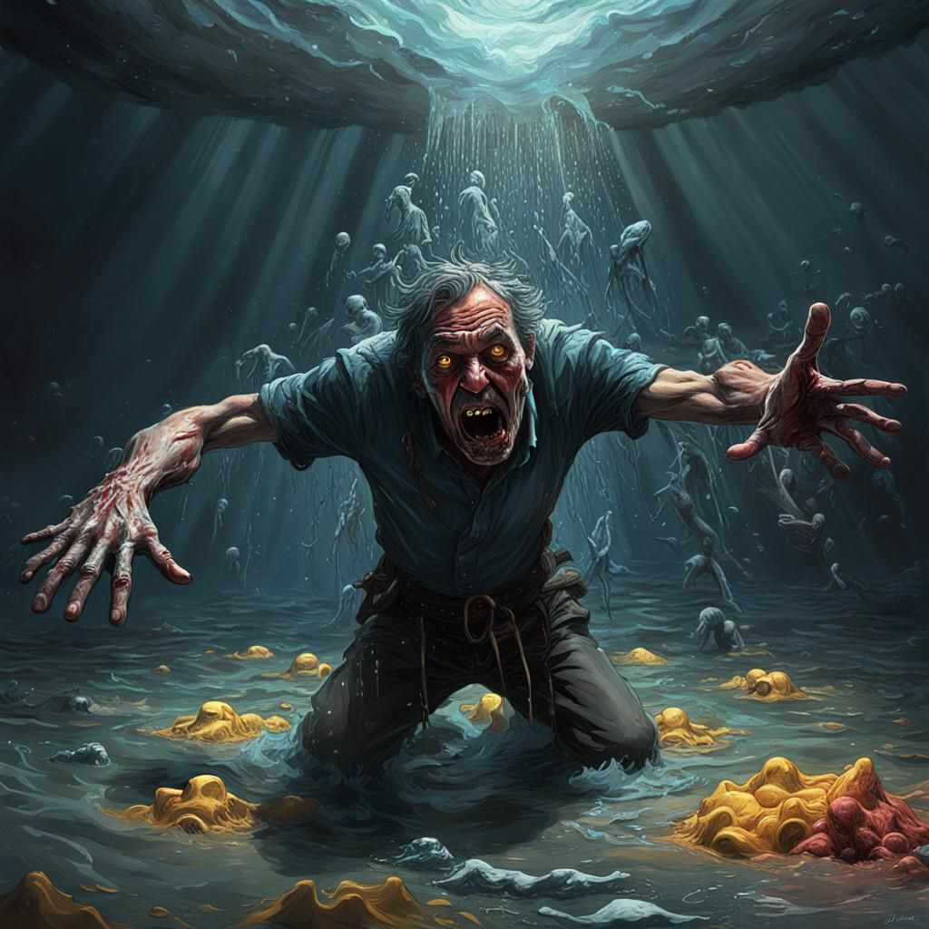A swimming zombie?