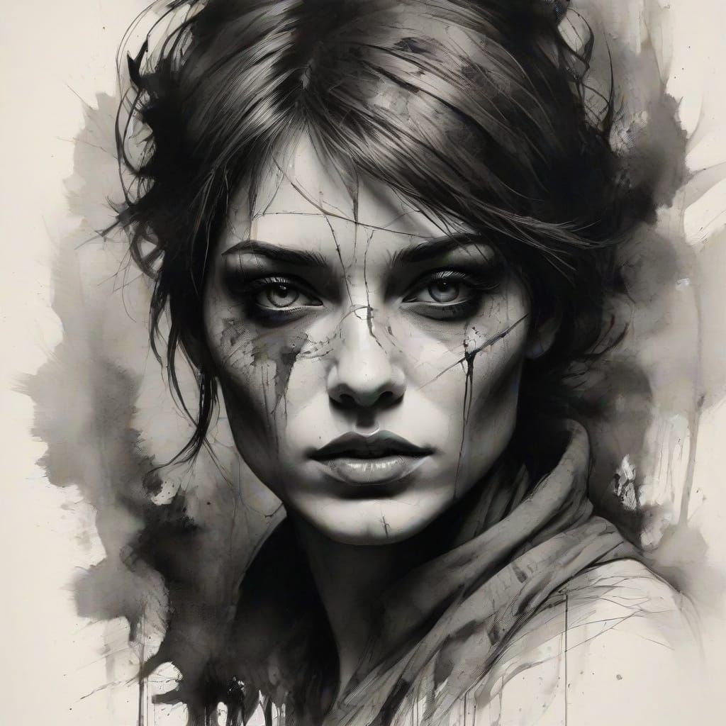 Surreal Dark Mind Masterpiece in Charcoal and Ink