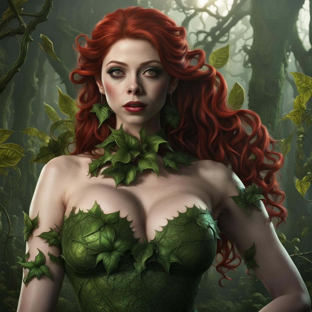 Michelle Trachtenberg as Poison Ivy in Detailed Matte Painti...