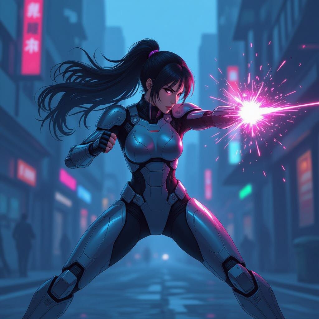 Athena Asamiya: Bare-Knuckle Combat in Neon Dystopia