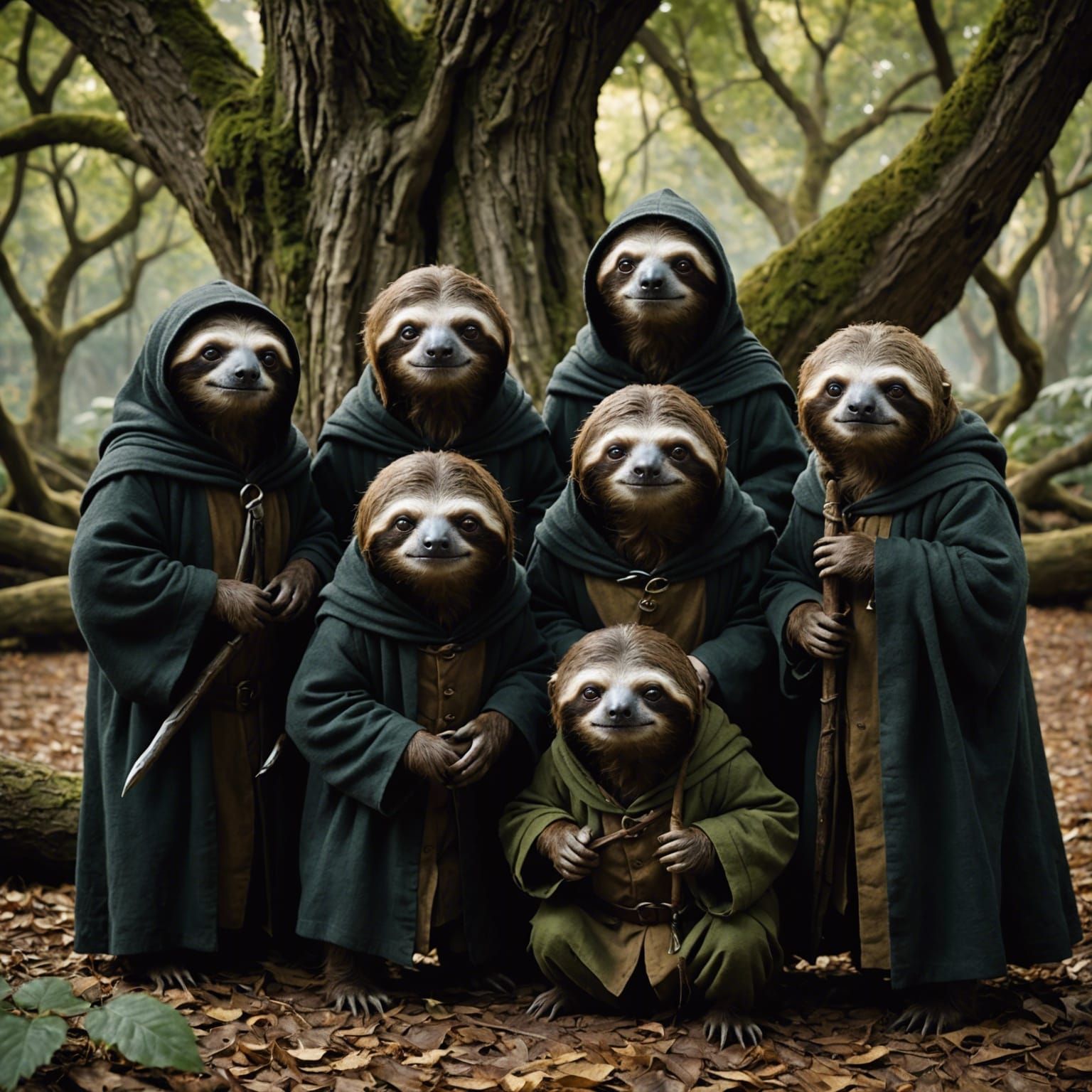 Sloths as Hobbits in Cinematic Lord of the Rings Scene