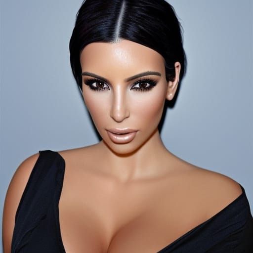 Kim Kardashian Portrait in Hyperdetailed Digital Art Style