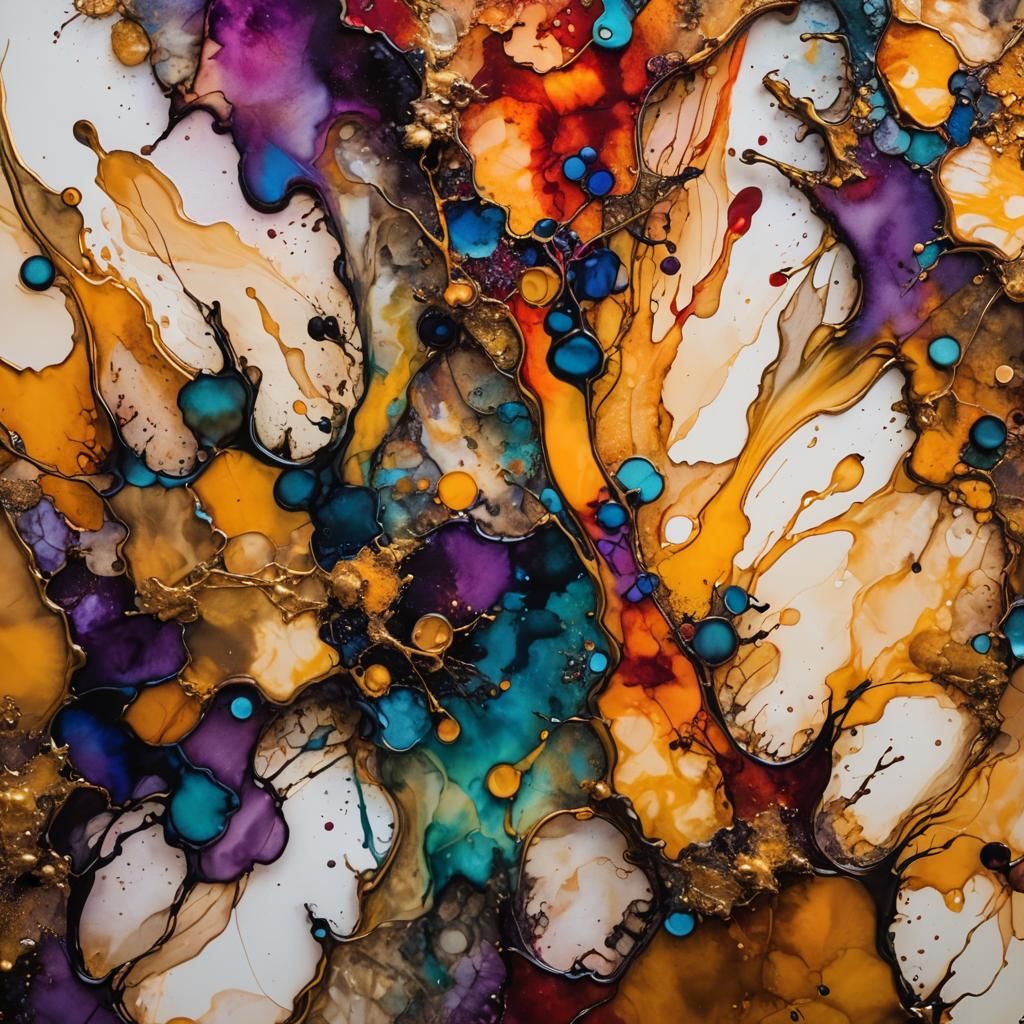 Vibrant Abstract Landscape in Expressionism Style