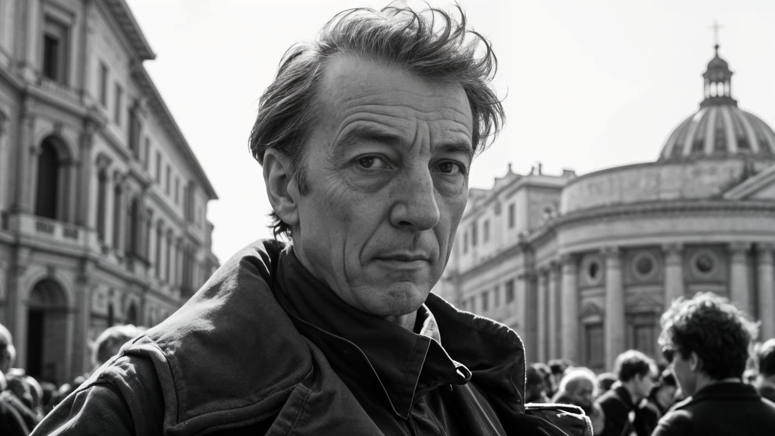 Self-portrait in the role
of Vittorio de Sica's cinematograp...