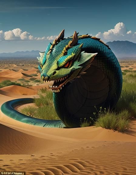 Colossal Sand Serpents Emerge from Desert