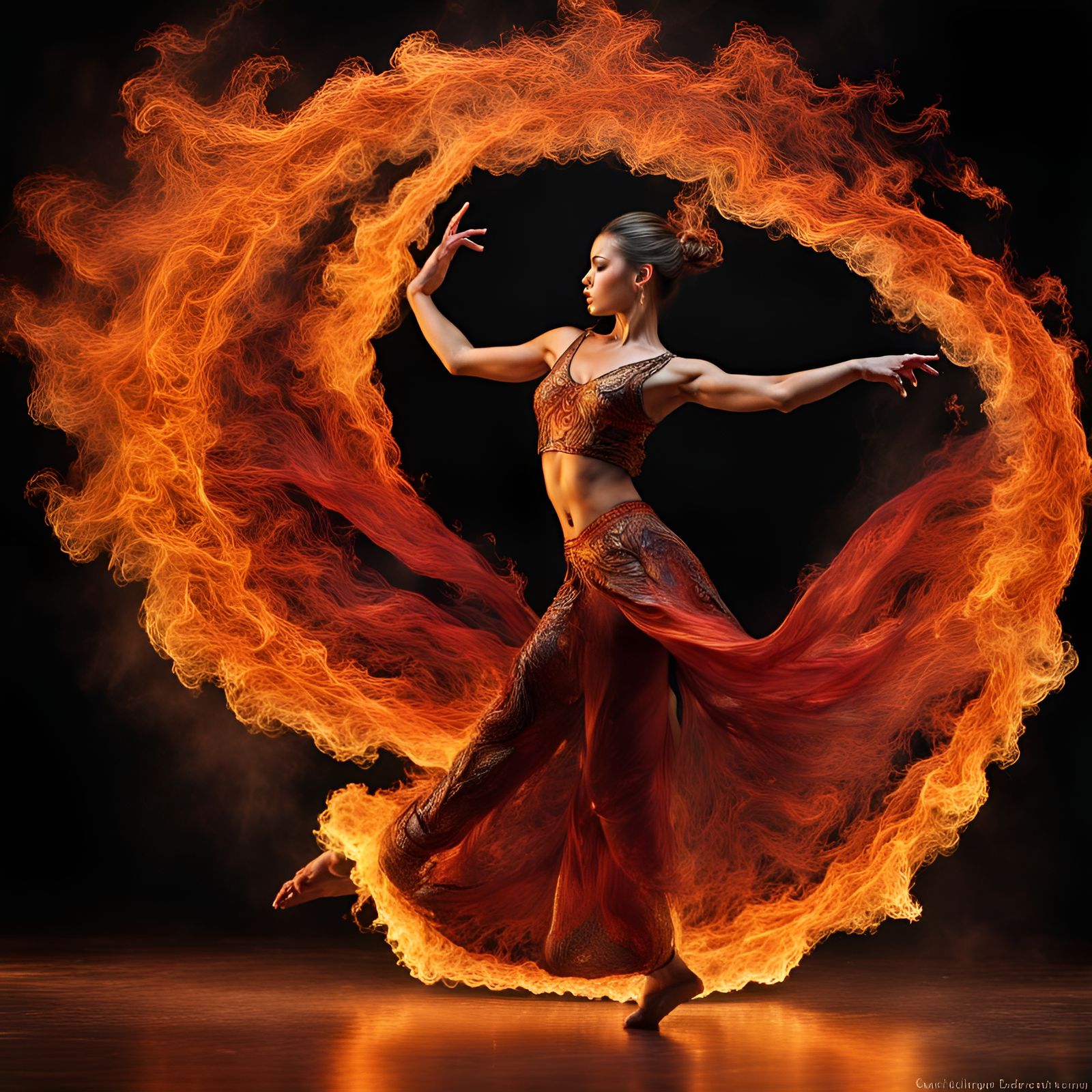 Fiery Dancer in Motion
