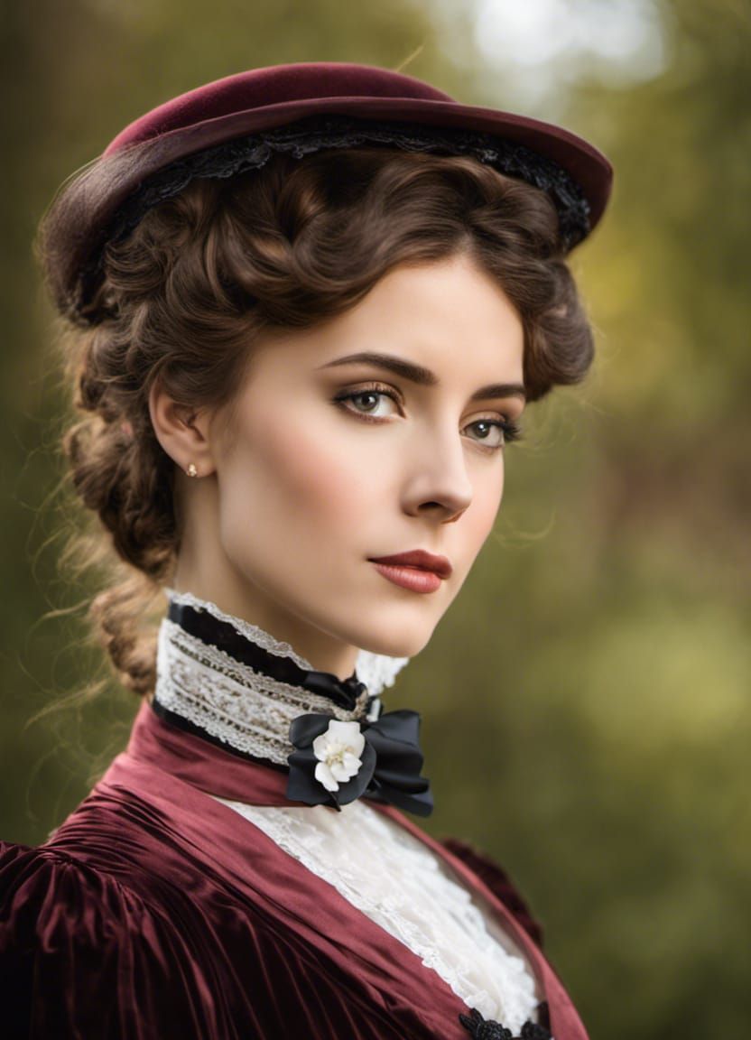 Victorian Woman Portrait: Timeless Beauty