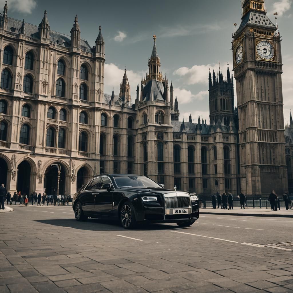 Rolls Royce Ghost in London: Cinematic Film Still