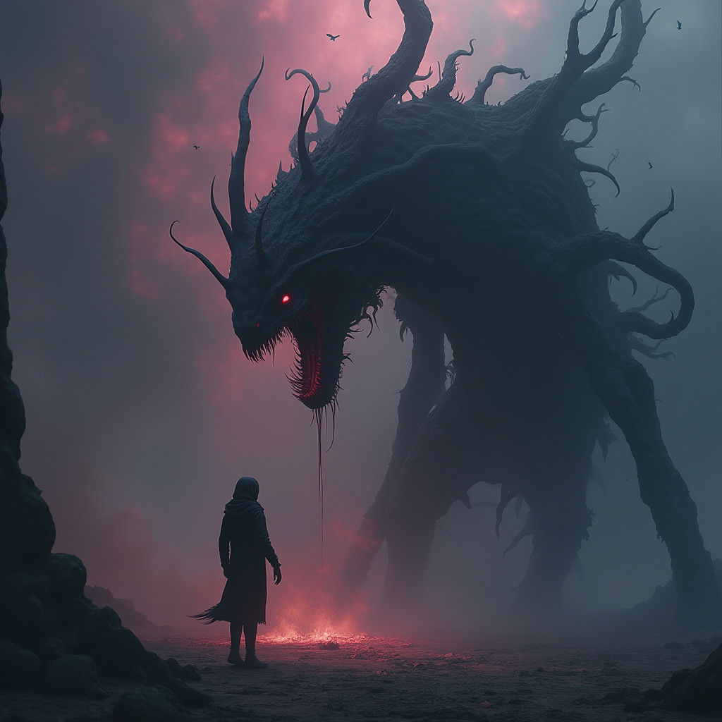 Dark Figure Transforms into Venomous Creature