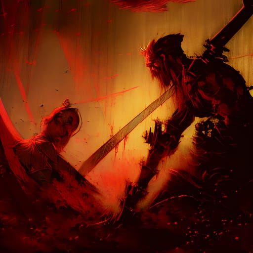 Cyberpunk Arm Cutting in Dark Fantasy Style