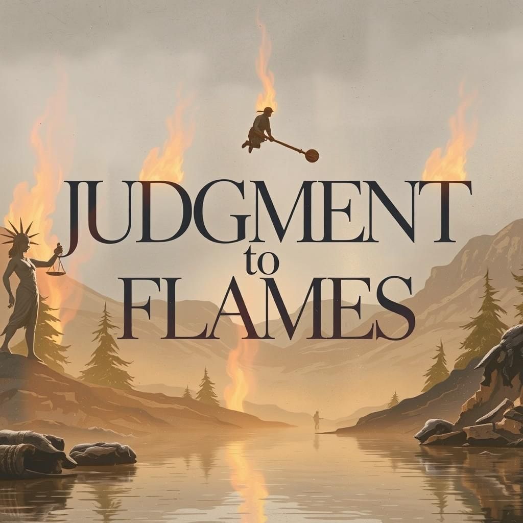 Balanced Scale: Verdict Pending in Elegant Typography