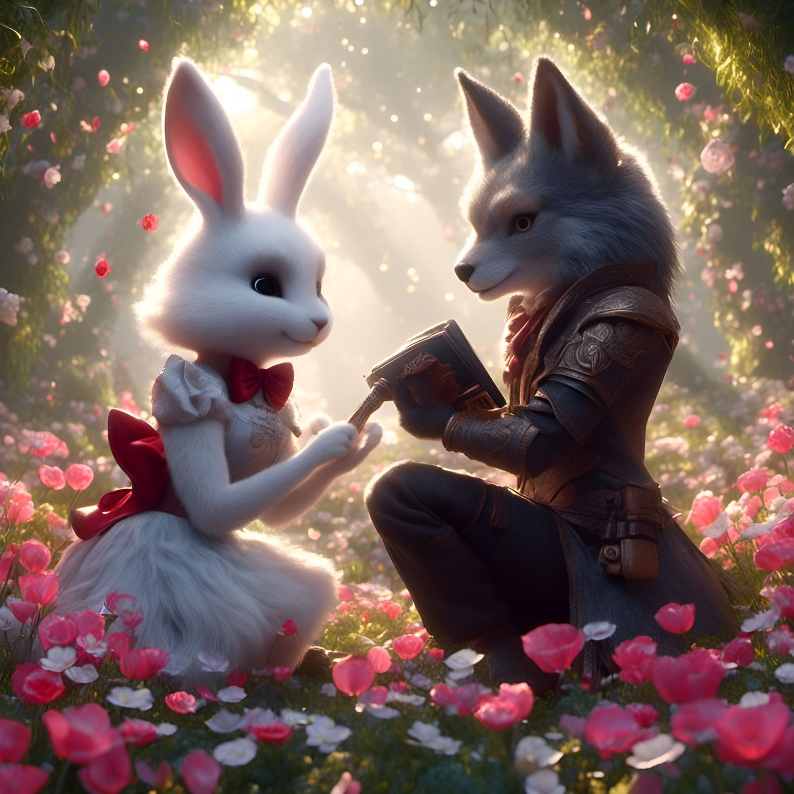 A Rabbit and Her Wolf