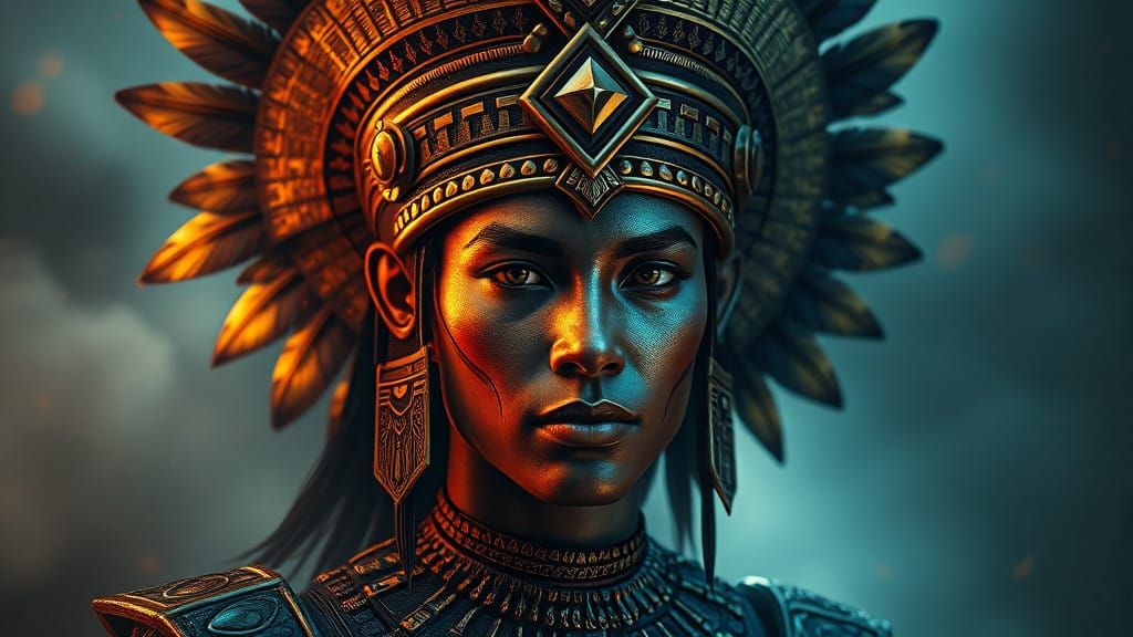 Inca Warrior in Mystical Lost City