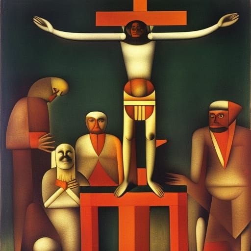 Surreal Hellscape in Expressionist Style