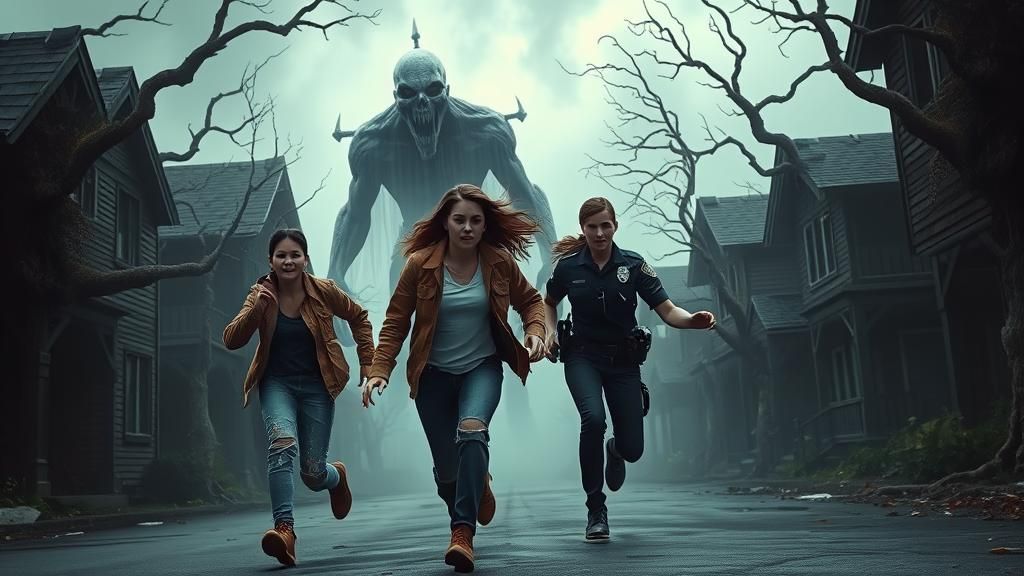 Fleeing a Ghostly Terror in a Dark Town